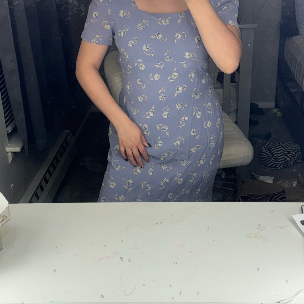 Floral Print Lavender Dress